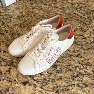 Tory Burch Cream and Red Women's Sneakers